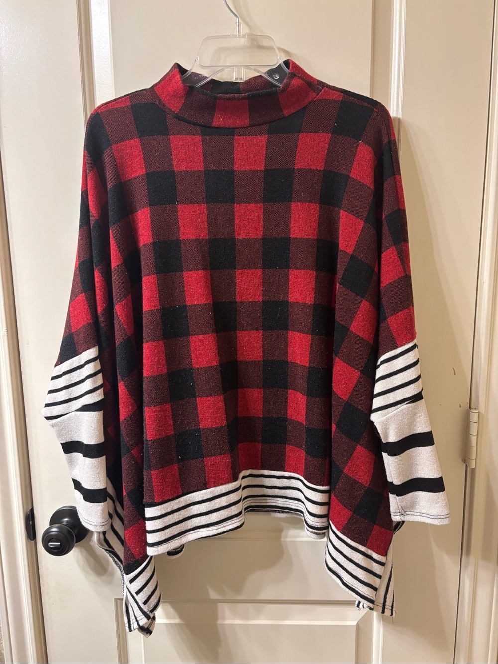 Buffalo Check Poncho Sweater
